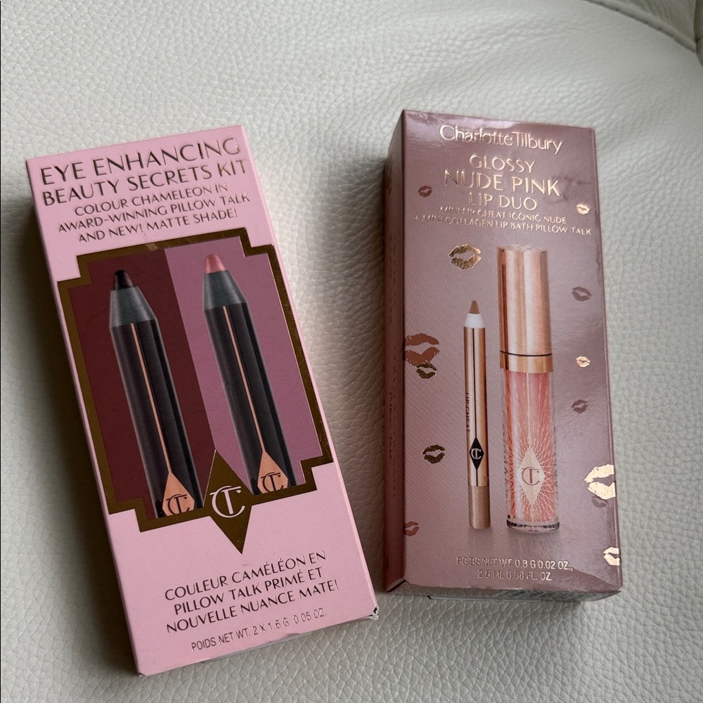 Charlotte Tilbury Eye Enhancing Kit And Nude Pink‎ Glossy Bundle